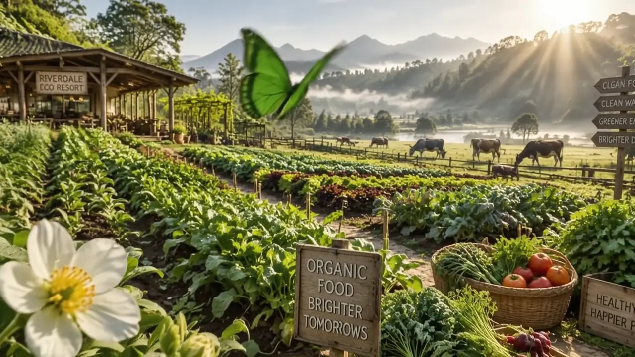 Organic Agro Farm landscape — cinematic concept