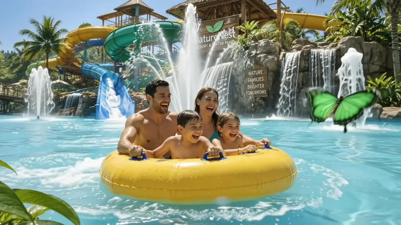 Water Park & Thrill Rides — cinematic concept
